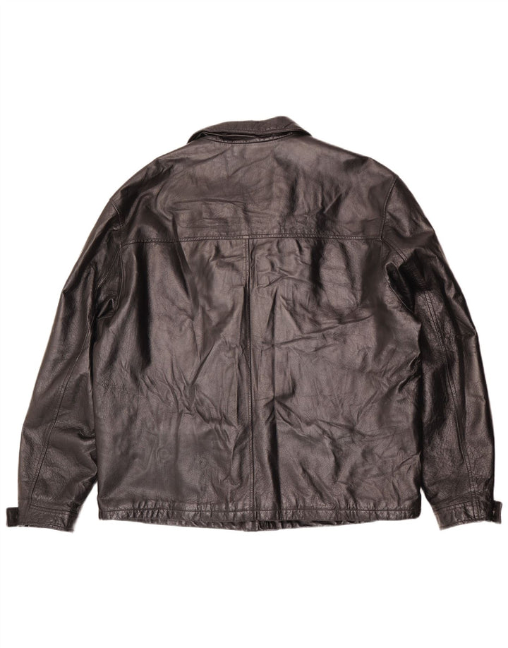Мужская кожаная куртка La Pelle IT 58 4XL черная