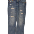 Женские потертые прямые джинсы Levi's 501 W29 L28, синий хлопок