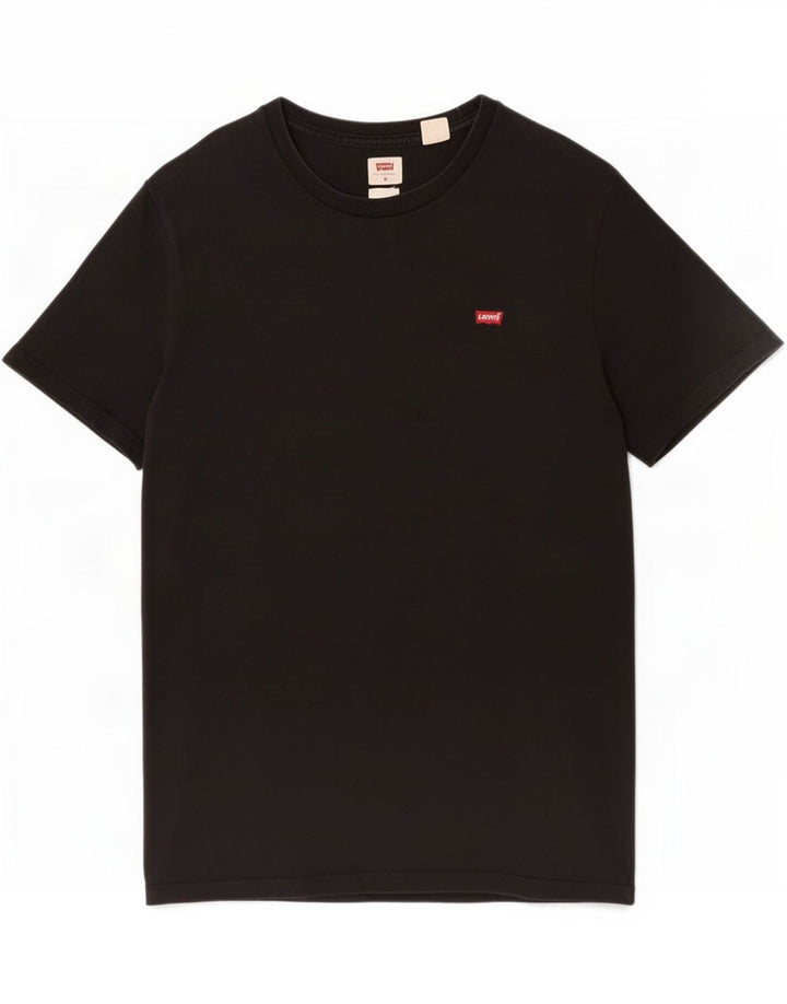 Мужская футболка Levi's Standard из хлопка среднего размера, черная