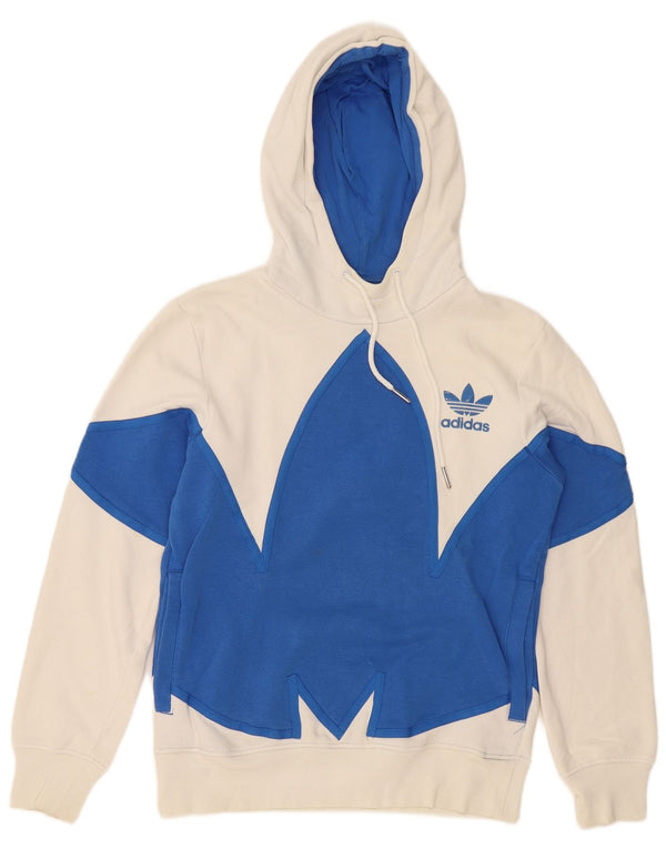 Мужской джемпер с капюшоном Adidas с рисунком, маленький белый, хлопок с цветными блоками