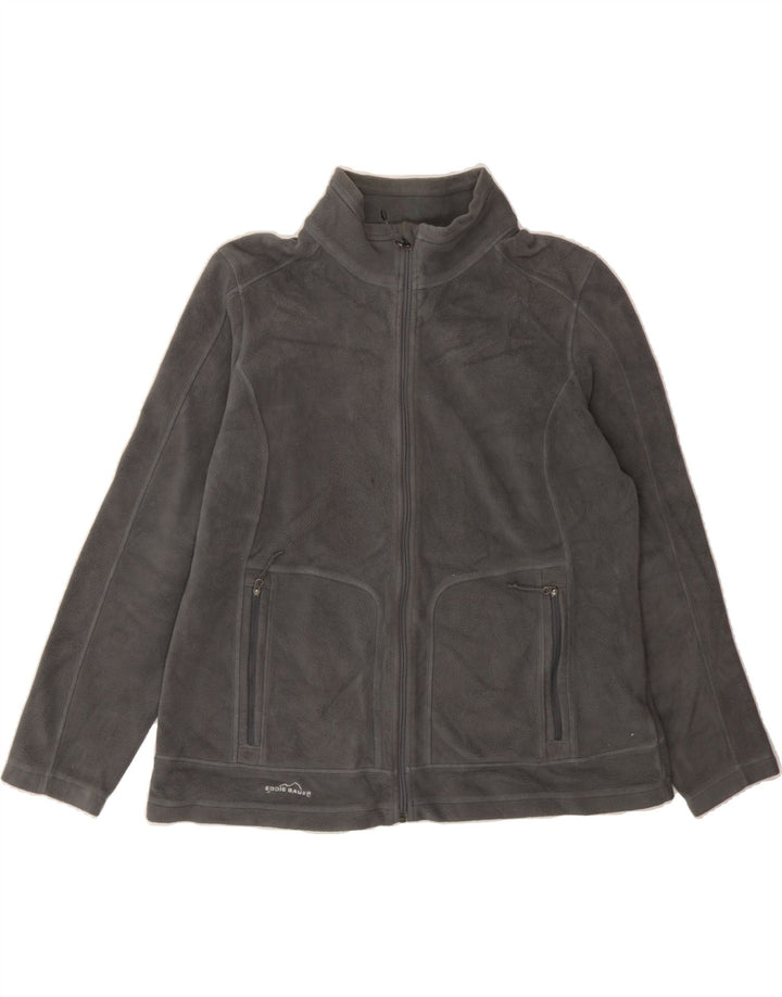 EDDIE BAUER Womens Fleece Jacket UK 18 XL Grey Polyester Vintage Eddie Bauer and Second-Hand Eddie Bauer from Messina Hembry 