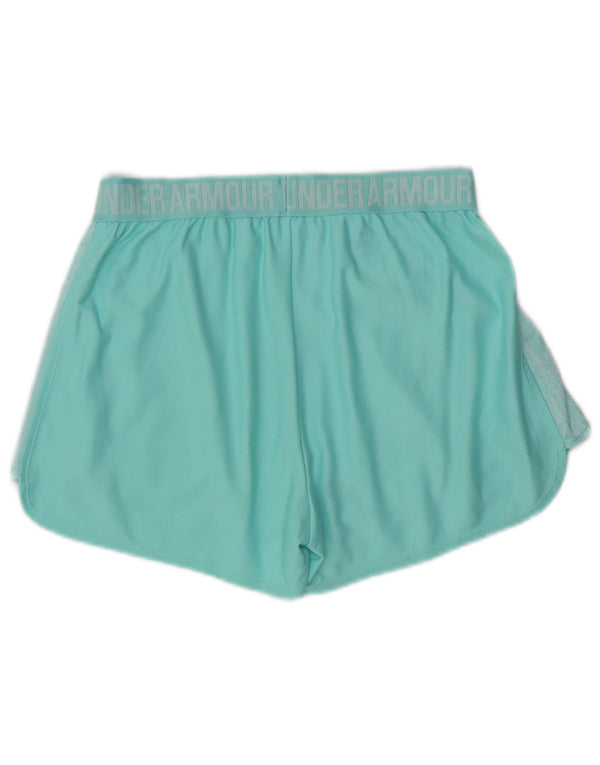 Женские спортивные шорты с графическим рисунком UNDER ARMOR UK 8, маленькие, бирюзовые