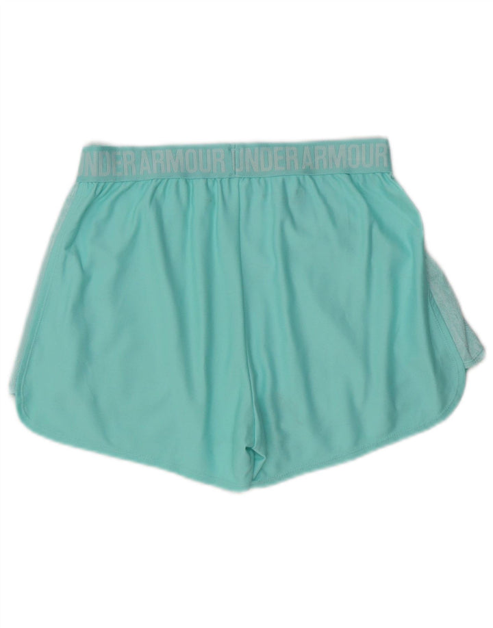 Женские спортивные шорты с графическим рисунком UNDER ARMOR UK 8, маленькие, бирюзовые