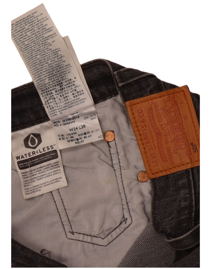 Женские прямые джинсы Levi's 501 W24 L28, серый хлопок