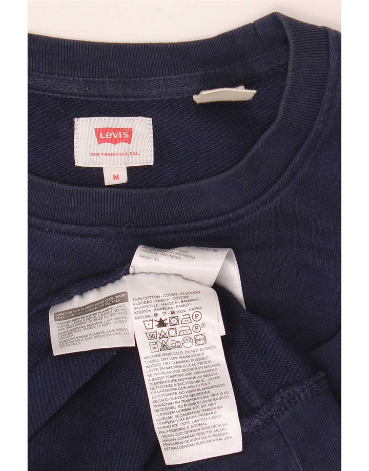 Мужской свитер Levi's, джемпер темно-синего цвета, хлопок среднего размера