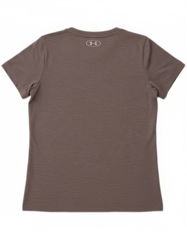 Женская футболка с рисунком Under Armour Heat Gear Top UK 10, маленькая серая