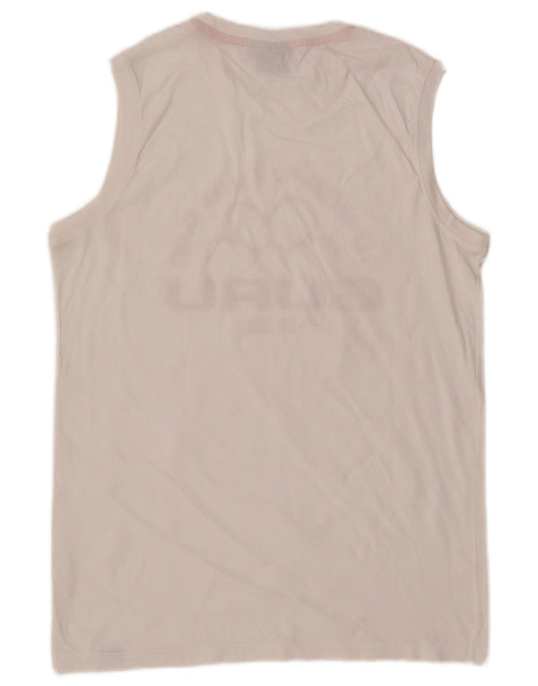 Guru Mens Graphic Vest Top Medium White