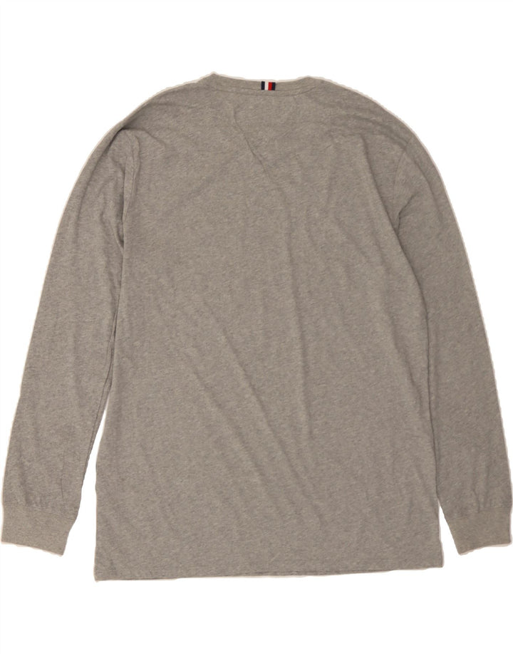 TOMMY HILFIGER Mens Top Long Sleeve XL Grey Cotton Vintage Tommy Hilfiger and Second-Hand Tommy Hilfiger from Messina Hembry 