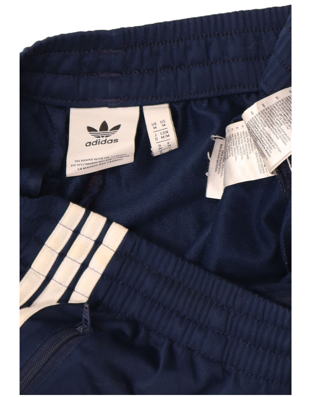 Мужские спортивные брюки Adidas UK 14, средний темно-синий, полиэстер