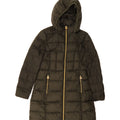 MICHAEL KORS Womens Hooded Padded Coat UK 14 Medium Green Nylon Vintage Michael Kors and Second-Hand Michael Kors from Messina Hembry 