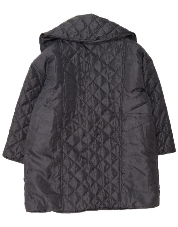 Женское стеганое пальто большого размера Roberta di Camerino UK 18 XL, черное