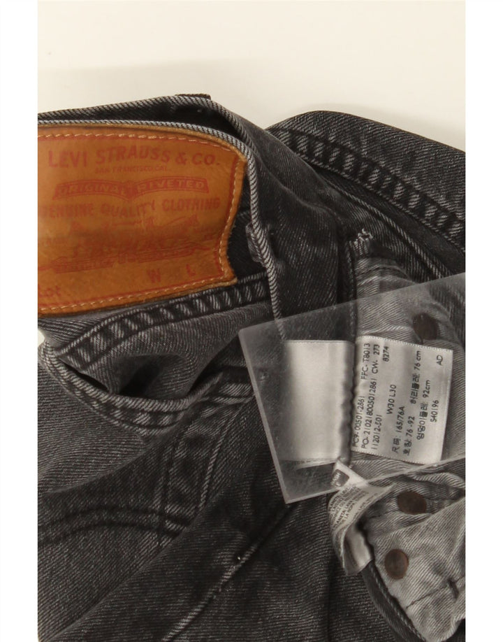 Мужские прямые джинсы LEVI'S W30 L30 Серые, хлопок