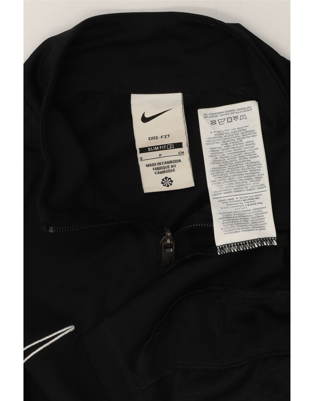 Мужской спортивный костюм Nike Dri Fit Slim Fit, верхняя куртка, маленький черный полиэстер