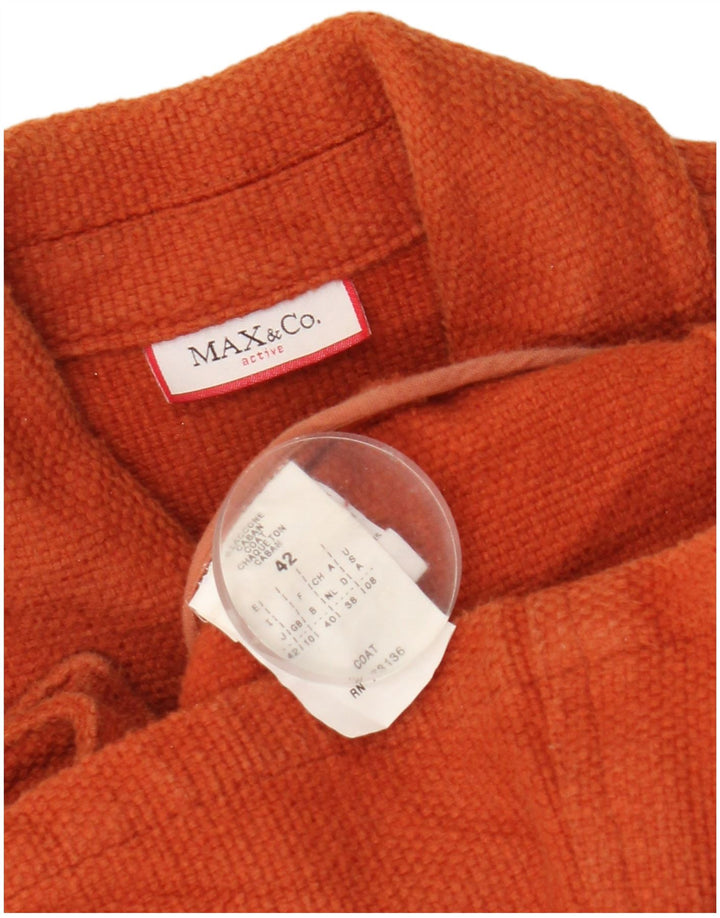 Женское полупальто Max & Co. UK 10, маленький оранжевый хлопок