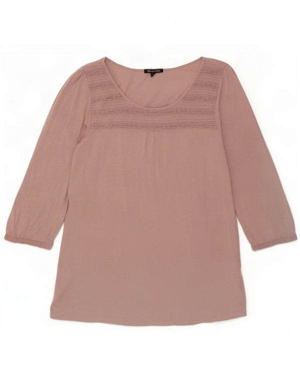 Женский топ Massimo Dutti с рукавом 3/4 UK 12, средний розовый