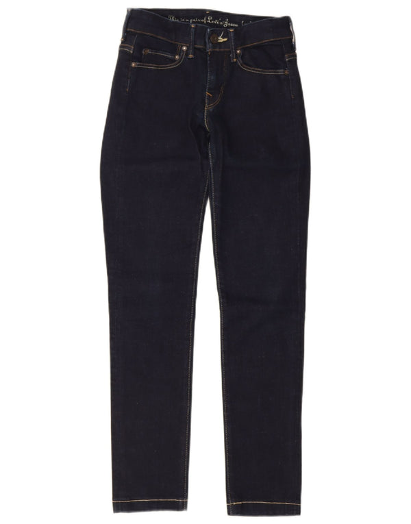 Женские джинсы скинни Levi's W26 L32 Темно-синие, хлопок