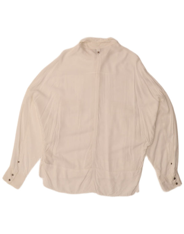 Женская блузка-рубашка свободного кроя DIESEL UK 14, средний белый вискоза