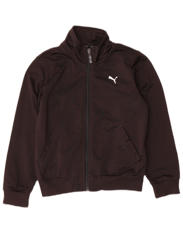 Спортивный костюм с графическим рисунком PUMA для мальчиков 7-8 лет, черный