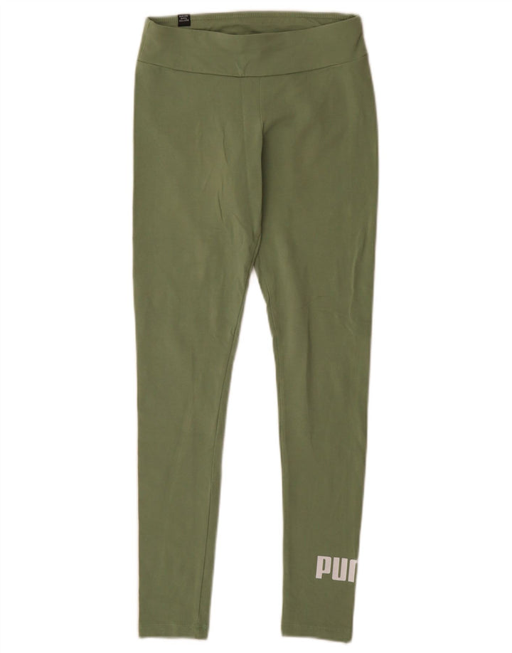 Женские леггинсы с рисунком Puma UK 4 XS, зеленые