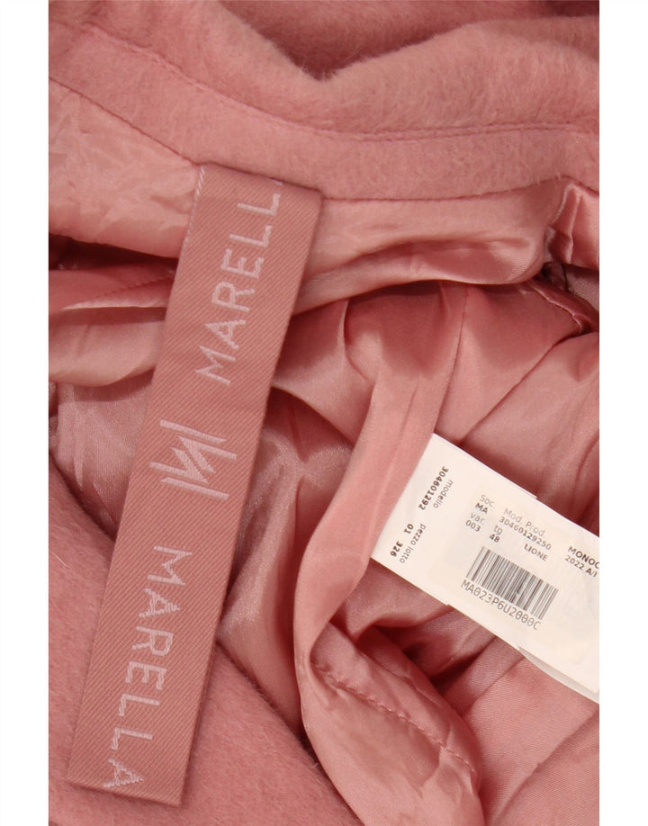 Женский удлиненный пиджак Marella на 2 пуговицах IT 48 XL, розовая шерсть