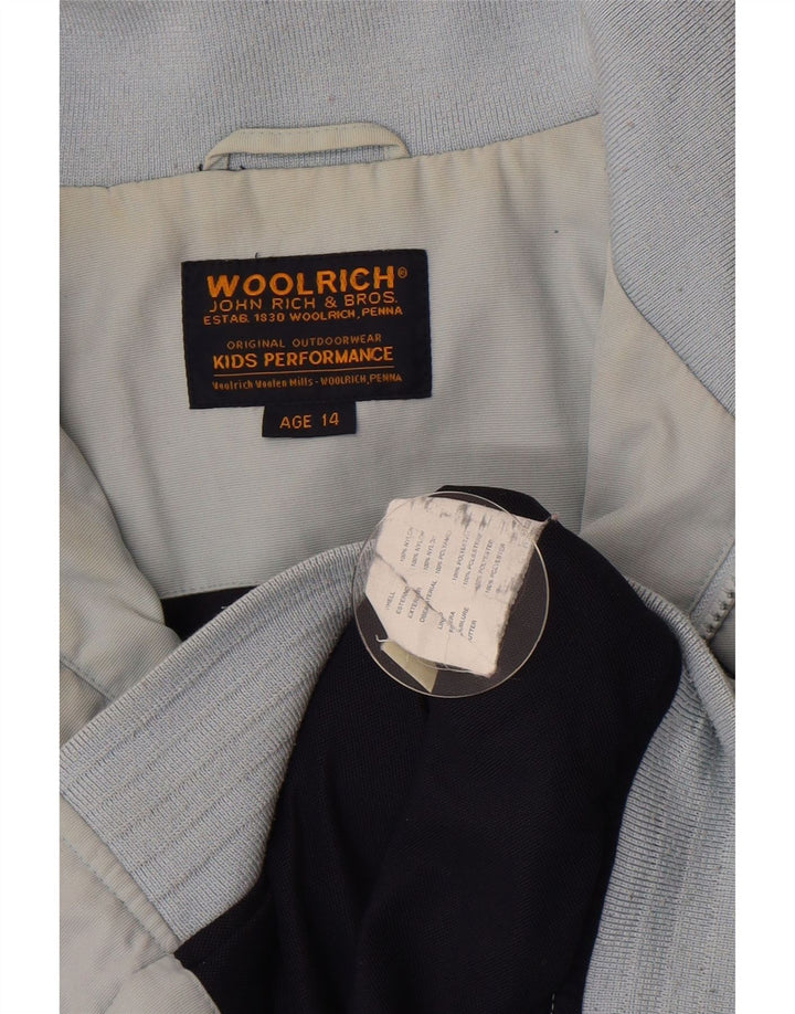 Куртка-бомбер Woolrich для мальчиков 13–14 лет, синяя, нейлон