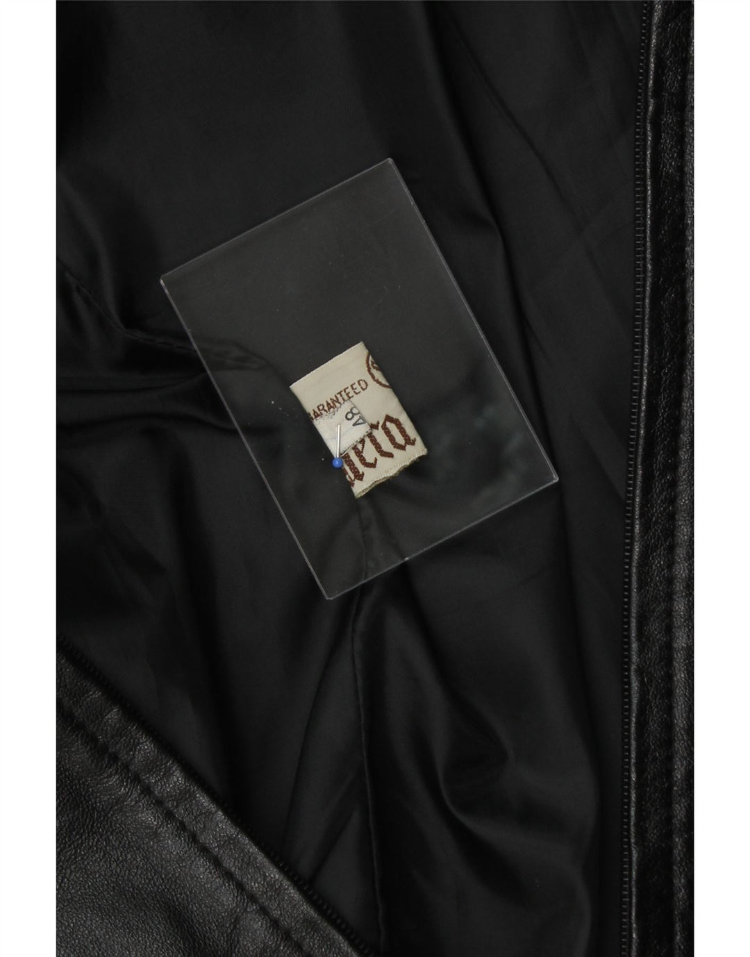 VINTAGE Womens Leather Jacket IT 48 XL Black Leather Vintage Vintage and Second-Hand Vintage from Messina Hembry 
