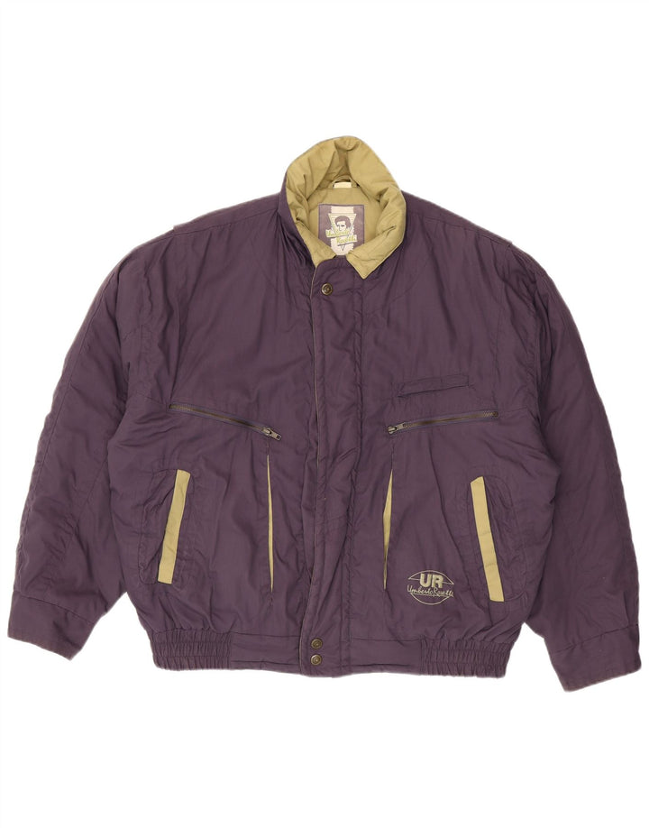 Мужская стеганая куртка Umberto Rosetti UK 42 XL фиолетового цвета из полиэстера