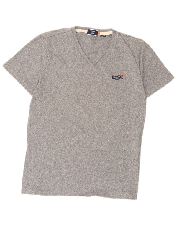 Женская футболка Superdry Top UK 18 XL Серый хлопок в крапинку