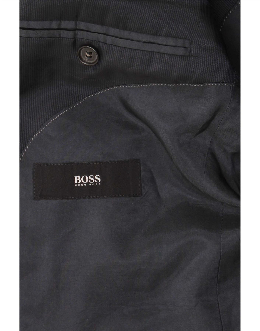 Мужской пиджак Hugo Boss на 2 пуговицах EU 48, средний темно-синий, шерстяной