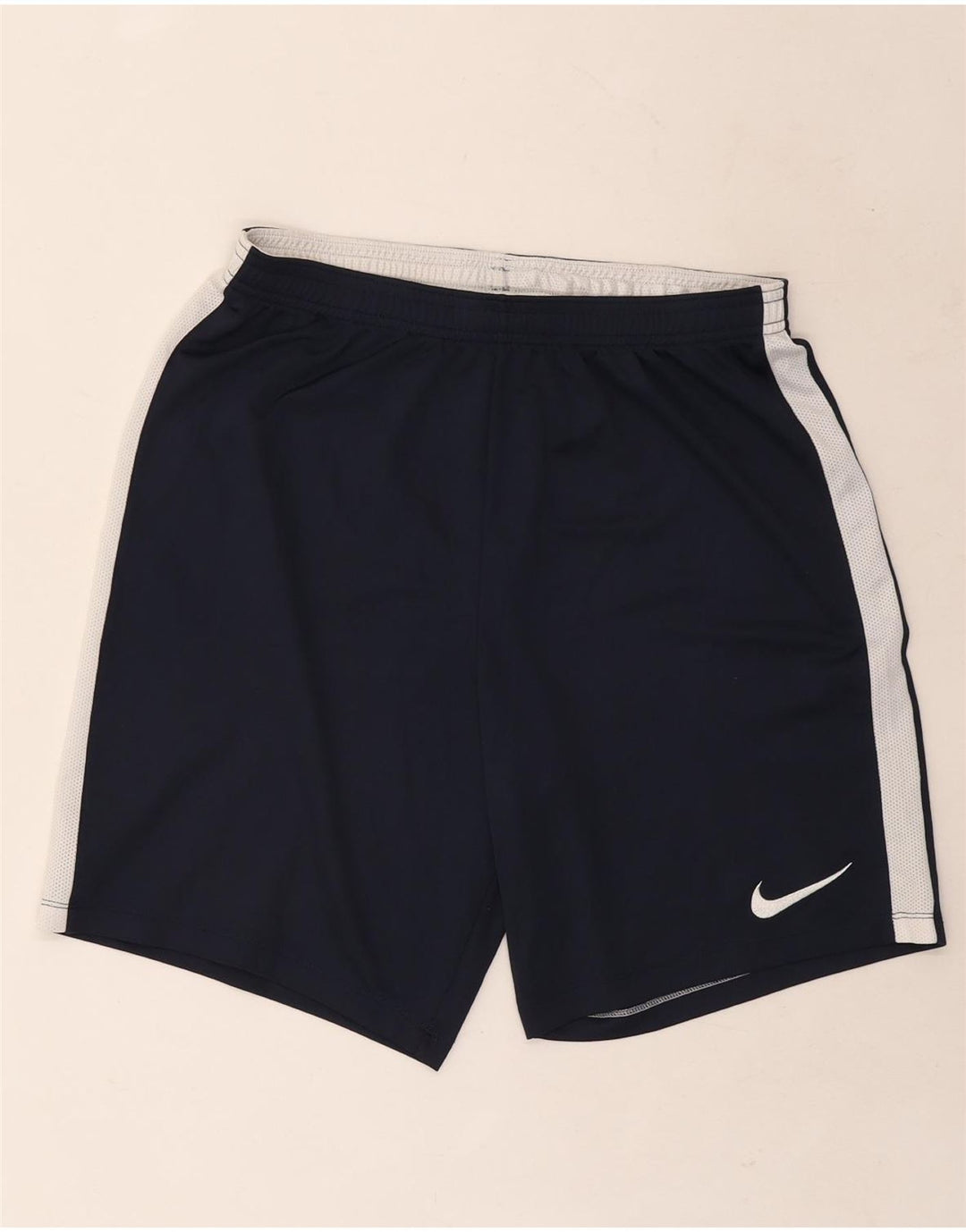Мужские спортивные шорты Nike Dri Fit, большие темно-синие, полиэстер с цветными блоками