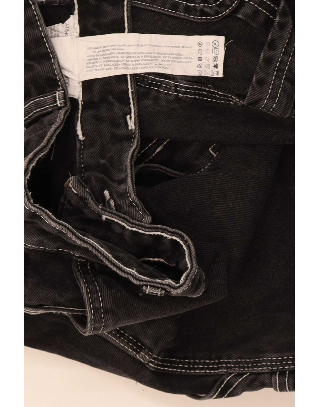 Мужские джинсовые шорты-карго Pull & Bear STWD EU 36, маленькие W29, черный хлопок