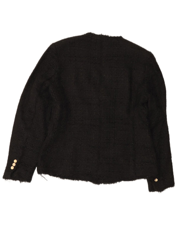 Zara Womens Double Breasted Blazer Jacket UK,12 Medium Black