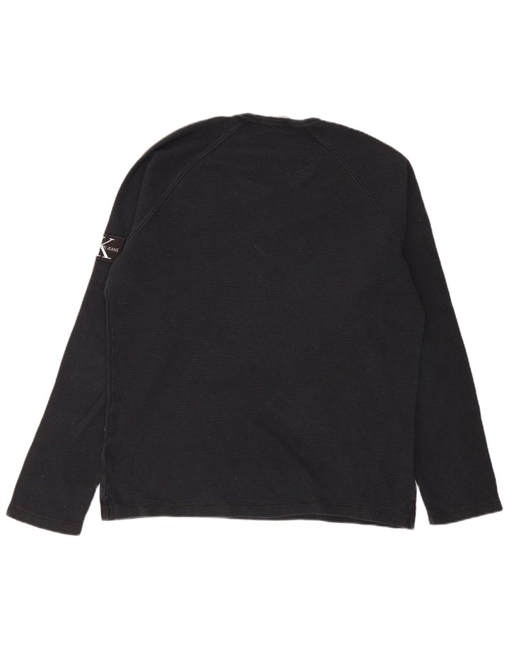 CALVIN KLEIN JEANS Мужской топ с длинным рукавом XL, черный