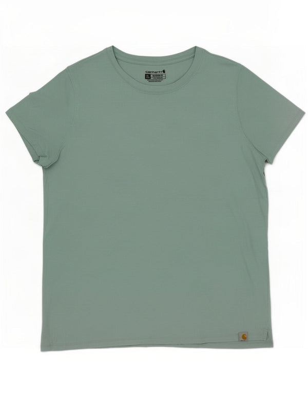 Женская футболка Carhartt, США 16/18, зеленый хлопок, размер XL