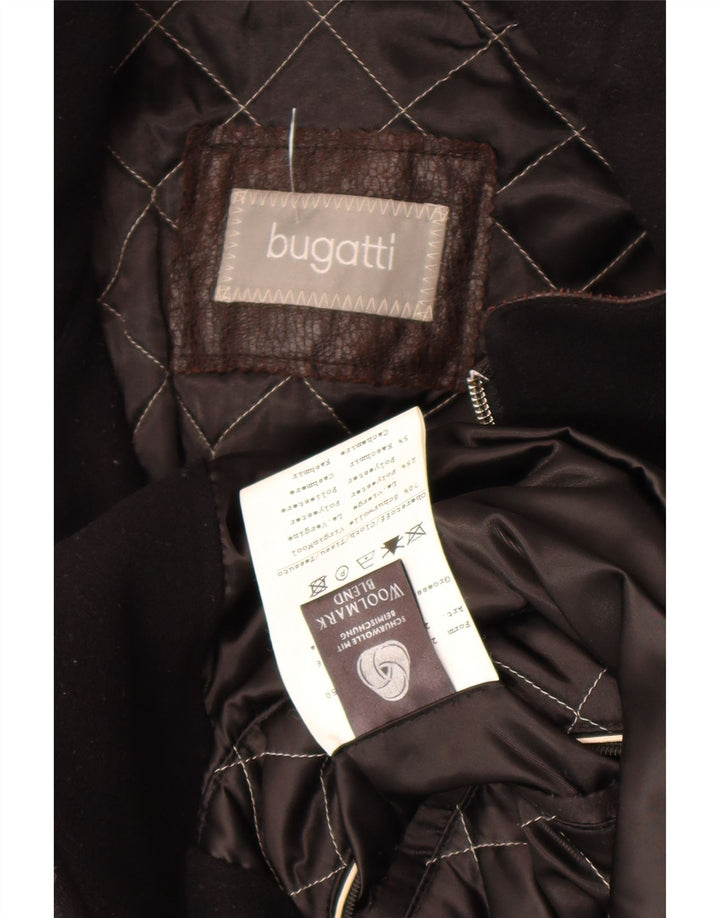Мужское пальто Bugatti UK 44 2XL, черное из натуральной шерсти