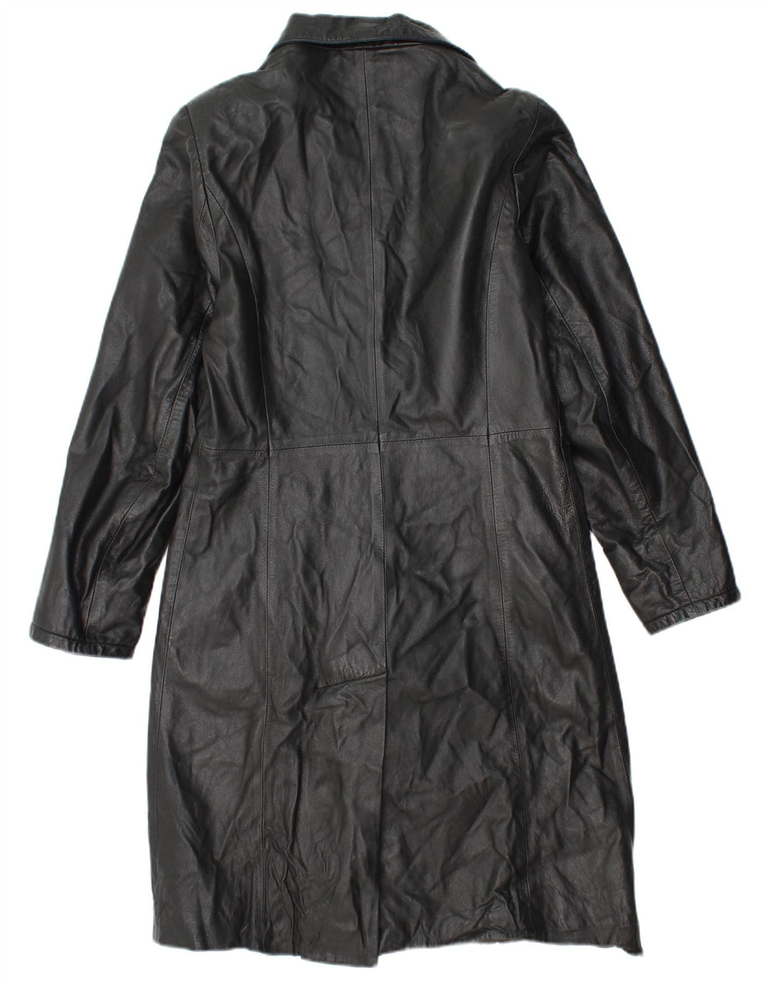 Roberta Ferrini Женское кожаное пальто IT 44 Medium Black Leather