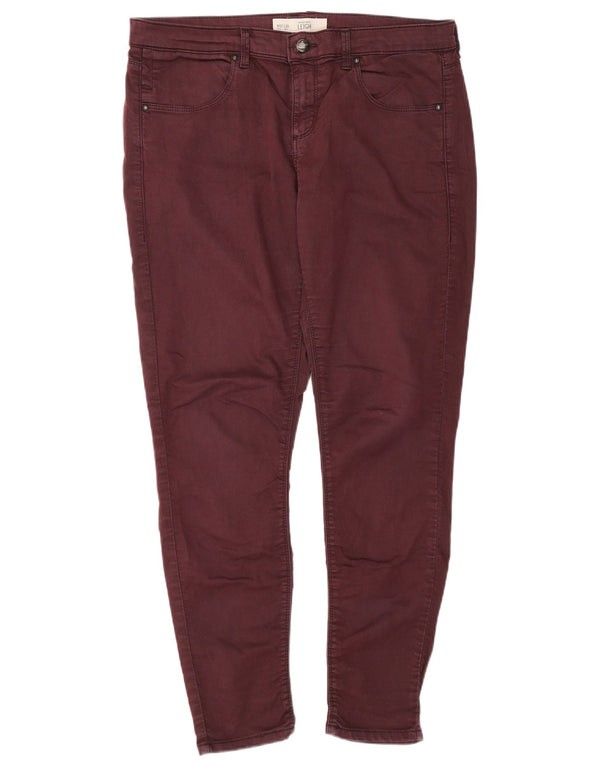 Женские джинсы-джеггинсы Topshop Leigh W32 L27, бордовый хлопок