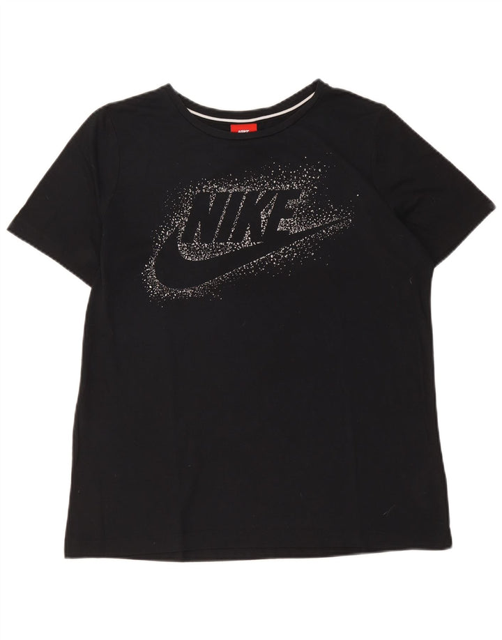 Женская футболка с графикой Nike Top UK 14, средний черный, полиэстер