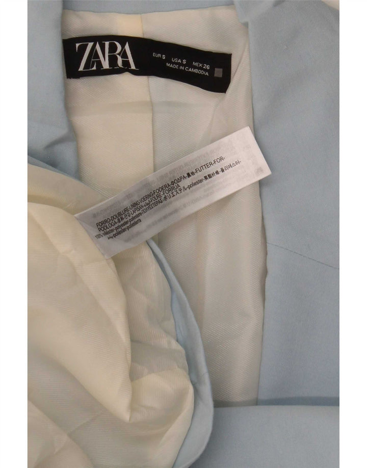 Женский пиджак большого размера с 2 пуговицами Zara UK 10, маленький синий