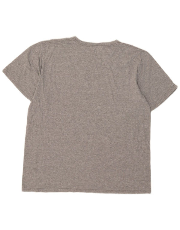 Adidas Мужская футболка с рисунком Top XL Серый хлопок