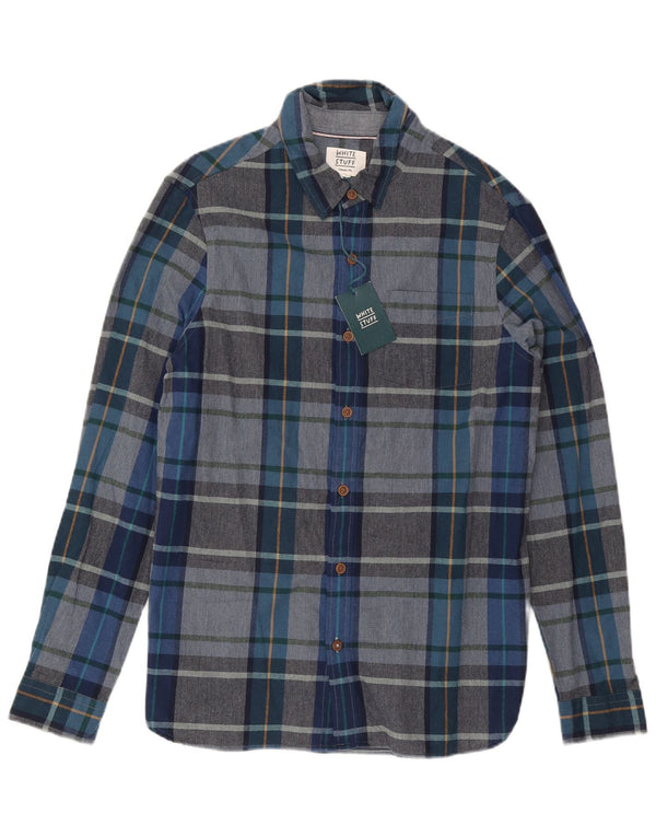 White Stuff Mens Classic Fit Shirt Medium Blue Check Cotton