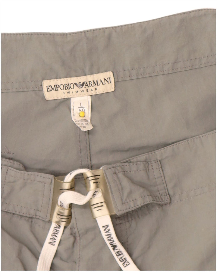 Мужские шорты для плавания Emporio Armani IT 50, большие, серые, полиэстер