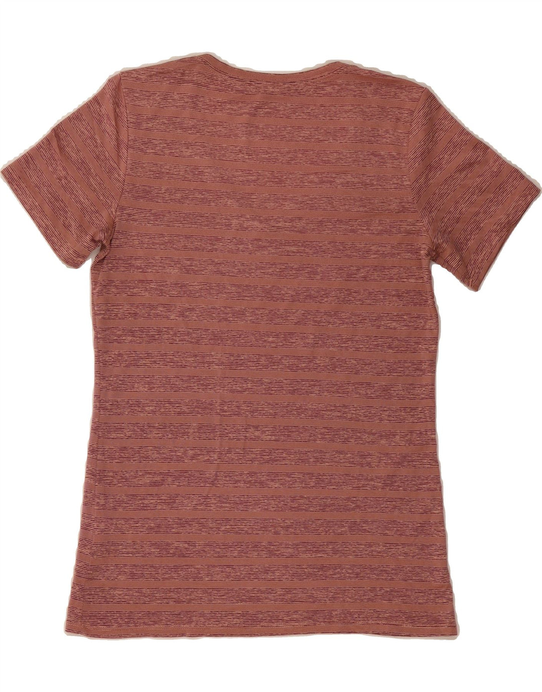 NIKE Womens Dri Fit T-Shirt Top UK 10 Small Maroon Striped Polyester Vintage Nike and Second-Hand Nike from Messina Hembry 
