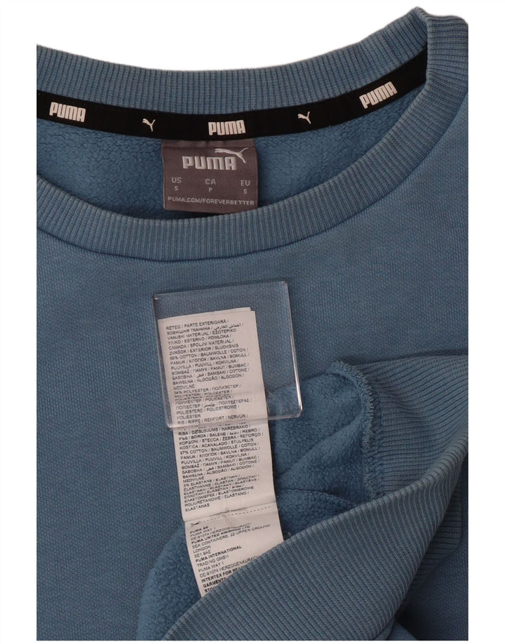 Мужской свитер Puma, маленький синий хлопковый джемпер
