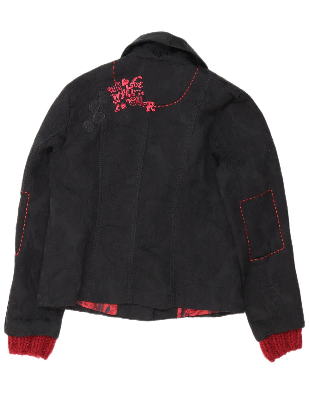 Женский блейзер с 3 пуговицами Desigual, цвет EU 46 XL, черный с цветочным принтом