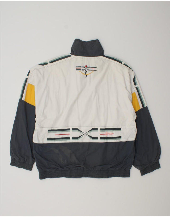 LOTTO Мужской спортивный костюм свободного покроя с графическим рисунком, верхняя куртка, маленький белый, с цветными блоками