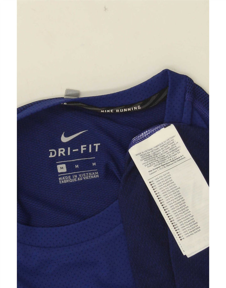 Мужская футболка Nike Dri Fit с графикой, верх, средний синий полиэстер