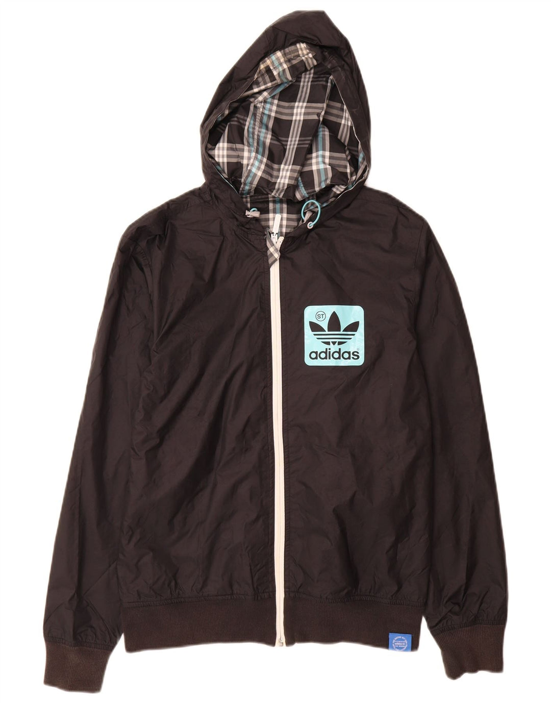 Adidas Мужской спортивный костюм с капюшоном и графикой Верхняя куртка XS Черный полиэстер