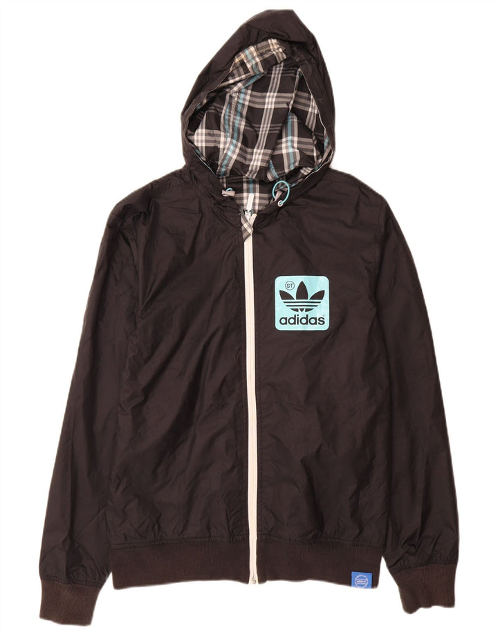Adidas Мужской спортивный костюм с капюшоном и графикой Верхняя куртка XS Черный полиэстер