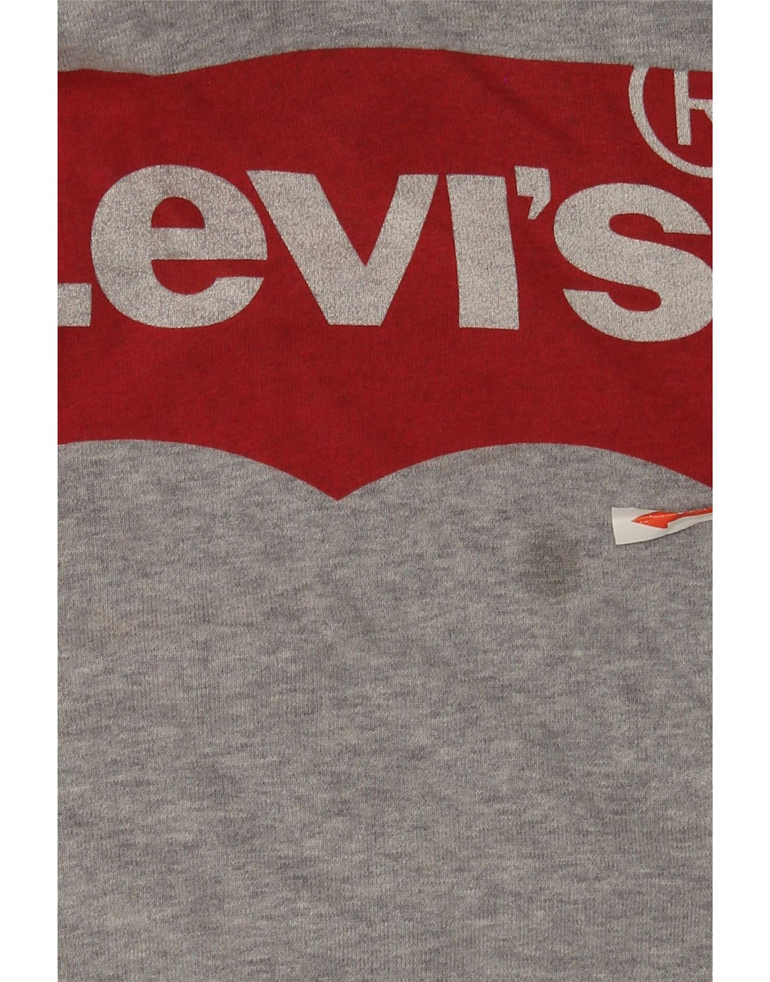 Мужской джемпер с капюшоном Levi's с рисунком, средний серый хлопок с крапинками